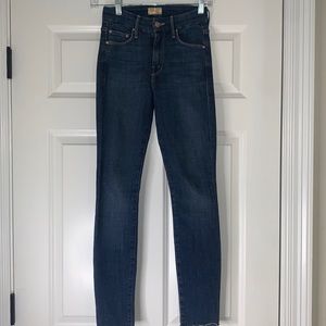MOTHER Looker Ankle Frey Jeans Size 23, dark stretch skinny jeans